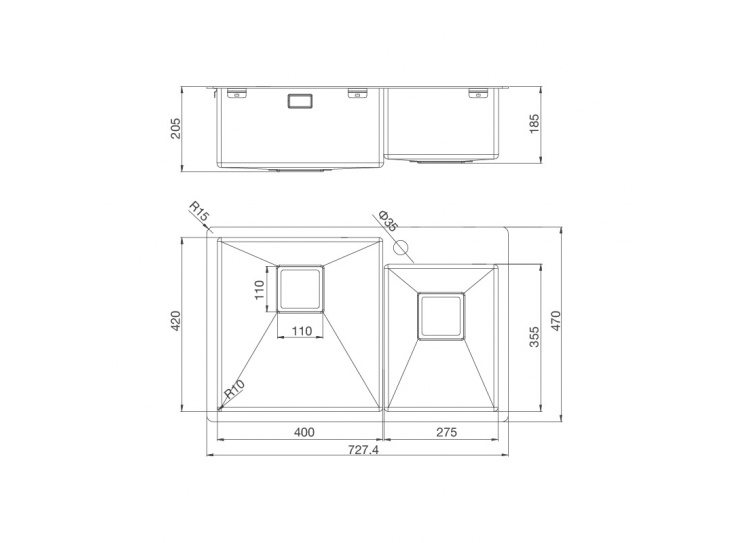 Chậu rửa chén MS 620T